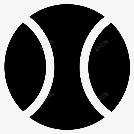 网球体育体育字形图标svg_新图网 https://ixintu.com 体育 体育字形 网球