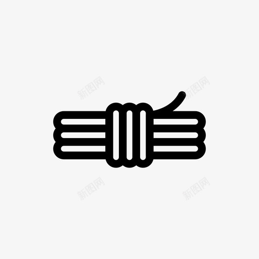 绳索攀爬麻绳图标svg_新图网 https://ixintu.com 攀爬 绳索 野营 麻绳