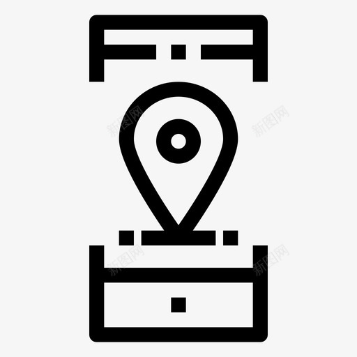 智能手机gps定位图标svg_新图网 https://ixintu.com gps 在线 定位 智能手机 移动