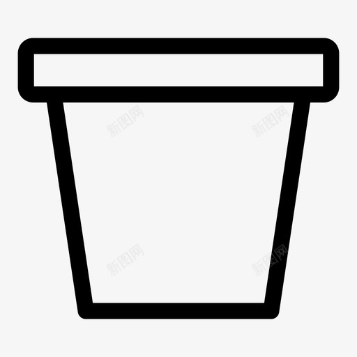 水桶花盆图标svg_新图网 https://ixintu.com 水桶 花盆