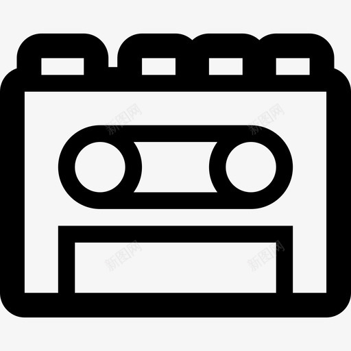 卡式录音机音乐录音机图标svg_新图网 https://ixintu.com 卡式录音机 声音 录音机 磁带 粗轮廓 随身听 音乐