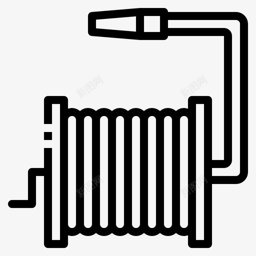 橡胶软管农场花园图标svg_新图网 https://ixintu.com 农业 农场 橡胶软管 水 浇水软管 花园