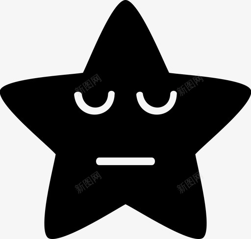 星形图释困惑脸图标svg_新图网 https://ixintu.com 困惑 星形图释 星形图释雕文实心 睡眠 脸