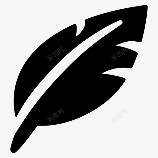 羽毛墨水笔图标svg_新图网 https://ixintu.com 写作 墨水 教育 文字 笔 羽毛 羽毛笔
