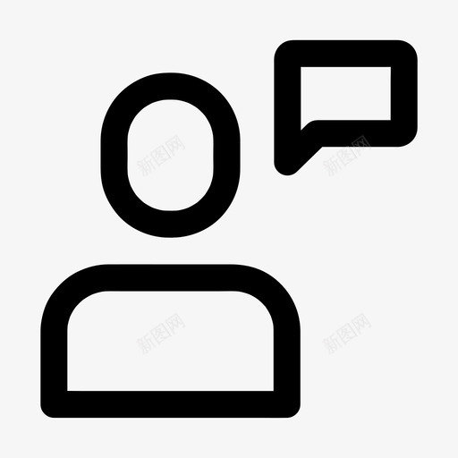 交谈聊天交流图标svg_新图网 https://ixintu.com 个人资料 交流 交谈 人员 用户 聊天