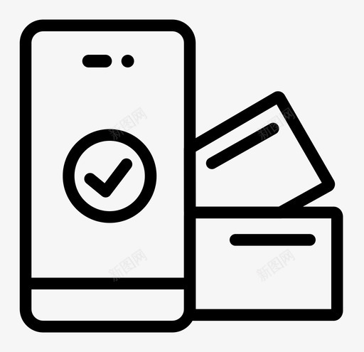 手机银行信用卡网上购物图标svg_新图网 https://ixintu.com 信用卡 手机银行 支付 电话 网上购物 金融科技