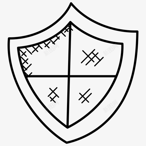 安全符号防御防火墙图标svg_新图网 https://ixintu.com 安全符号 网络托管涂鸦图标 防御 防护盾 防火墙