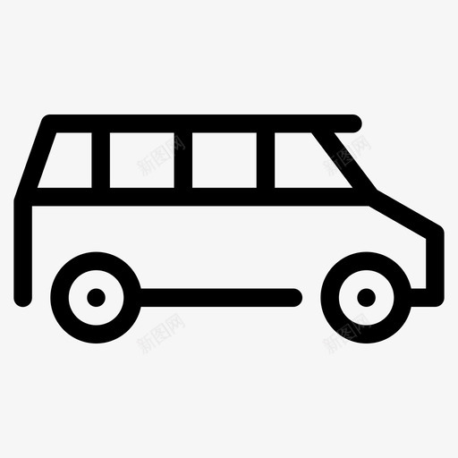 面包车小巴出租车图标svg_新图网 https://ixintu.com 交通 出租车 小巴 教育 面包车