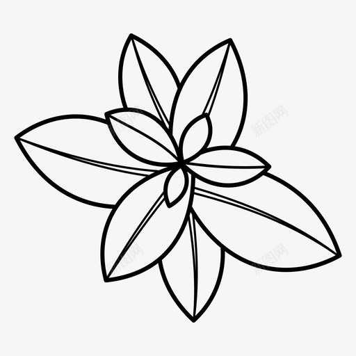 薄荷芳香草本植物烹饪原料图标svg_新图网 https://ixintu.com 植物 烹饪中使用的特殊草药 烹饪原料 芳香草本植物 薄荷 香料