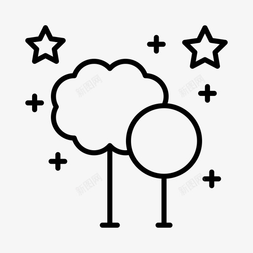 魔法森林童话幻想图标svg_新图网 https://ixintu.com 幻想 童话 魔法森林