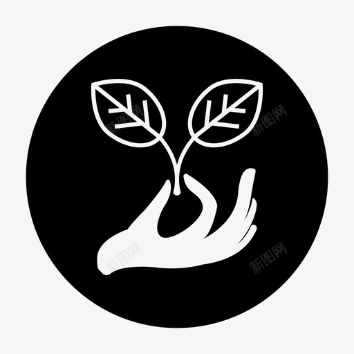 绿色环保草本图标svg_新图网 https://ixintu.com 再利用 环保 生态 绿色 自然 草本