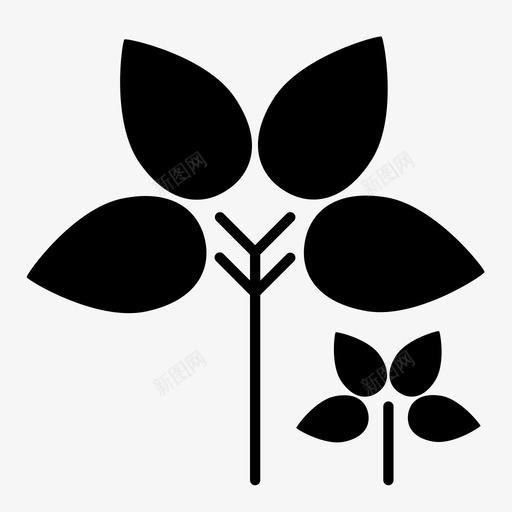 树绿色自然图标svg_新图网 https://ixintu.com 快乐的树 树 泪滴 绿色 自然