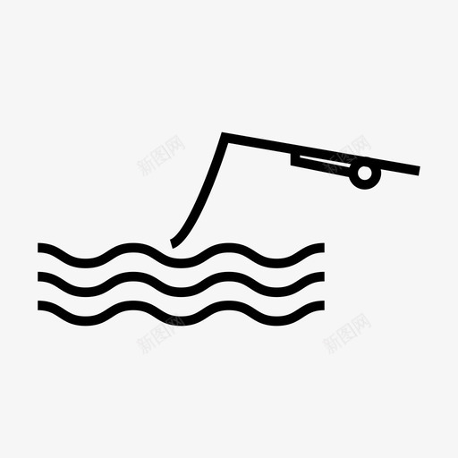 钓鱼竿渔夫假日图标svg_新图网 https://ixintu.com 假日 假期 渔夫 钓鱼竿