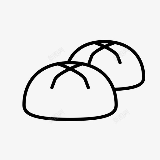 法式面包面包食物图标svg_新图网 https://ixintu.com 法式咖啡 法式面包 面包 食物