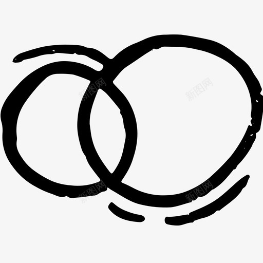 婚礼情侣已婚图标svg_新图网 https://ixintu.com 关系 婚礼 已婚 情侣 戒指 画笔 结婚戒指