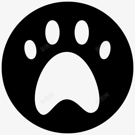 爪印动物脚图标svg_新图网 https://ixintu.com 动物 爪印 脚 脚印 身体部位