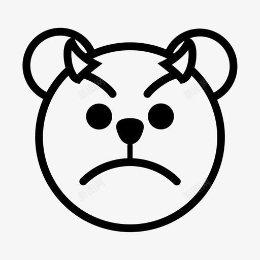 疯了熊魔鬼图标svg_新图网 https://ixintu.com 熊 疯了 笑脸 表情 金刚怪 魔鬼