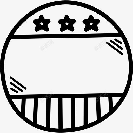 徽章美国劳动节图标svg_新图网 https://ixintu.com 五一涂鸦 劳动节 徽章 星星 条纹 美国