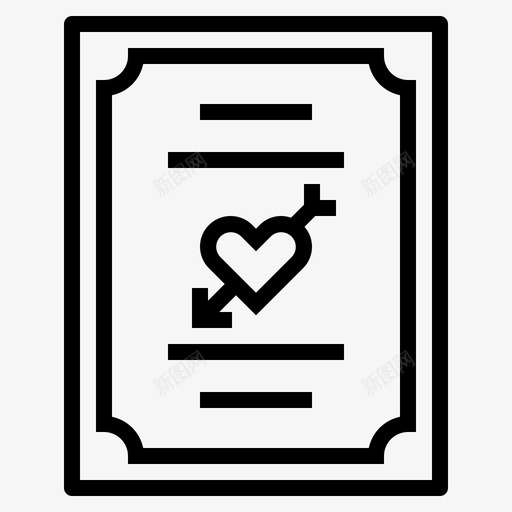结婚卡图标svg_新图网 https://ixintu.com 结婚卡