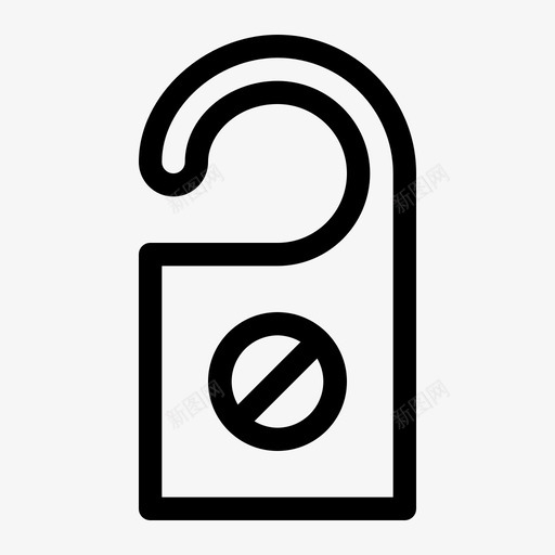 门挂请勿打扰门牌图标svg_新图网 https://ixintu.com 客房 请勿打扰 酒店 酒店线路 门挂 门牌