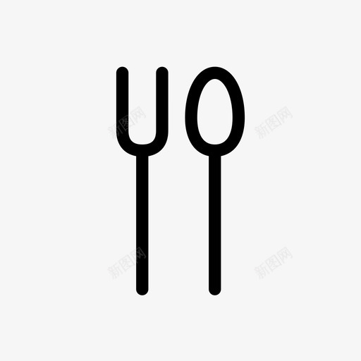 婴儿咖啡馆餐具食物图标svg_新图网 https://ixintu.com 勺子 叉子 婴儿咖啡馆 食物 餐具