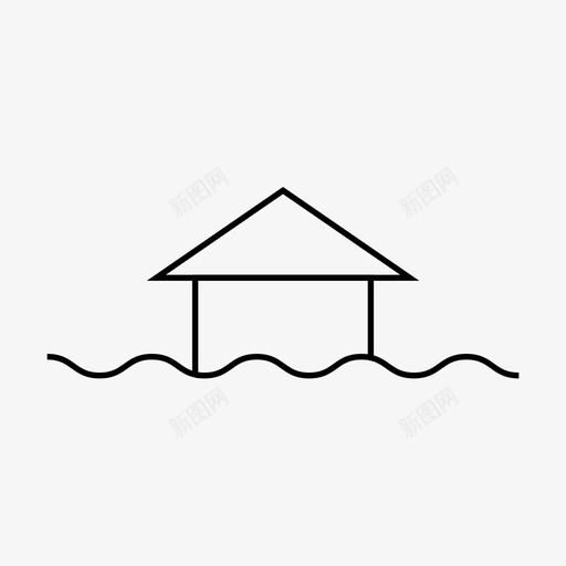 洪水喷溅水坑图标svg_新图网 https://ixintu.com 喷溅 季节性天气 水坑 洪水