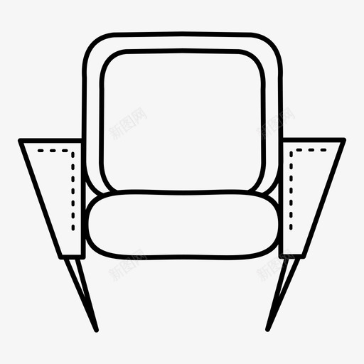 中世纪家具椅子现代图标svg_新图网 https://ixintu.com 中世纪家具 复古 怀旧家具 椅子 沙发 现代