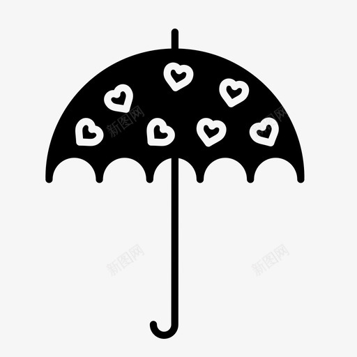 雨伞预报防护图标svg_新图网 https://ixintu.com 天气 女式时尚固体 防护 雨 雨伞 预报
