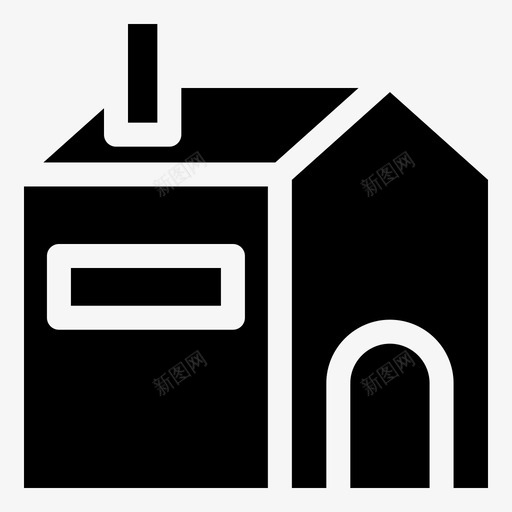 农舍建筑牲畜图标svg_新图网 https://ixintu.com 农舍 建筑 建筑固体废弃物 牲畜
