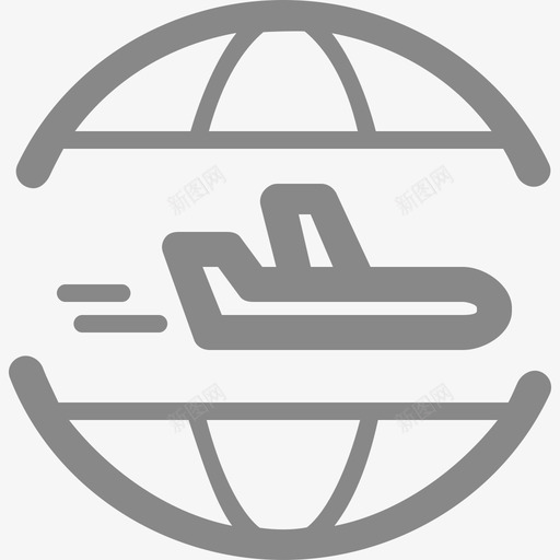 国际物流svg_新图网 https://ixintu.com 国际物流 线性 扁平 简约 圆润