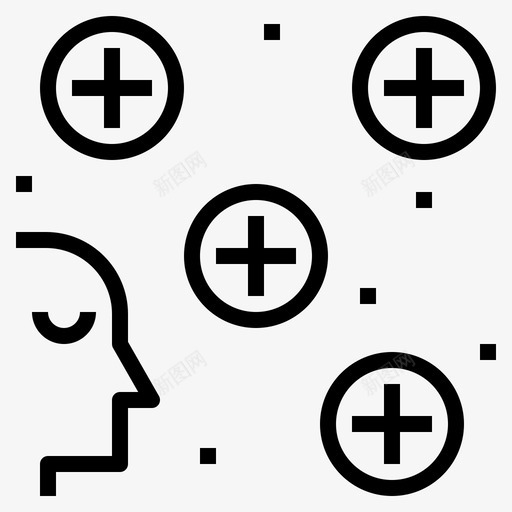 乐观想法冥想图标svg_新图网 https://ixintu.com 乐观 冥想 思考 想法 积极 积极的态度