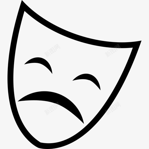 戏剧面具悲伤戏剧图标svg_新图网 https://ixintu.com 台词 悲伤 戏剧 戏剧面具