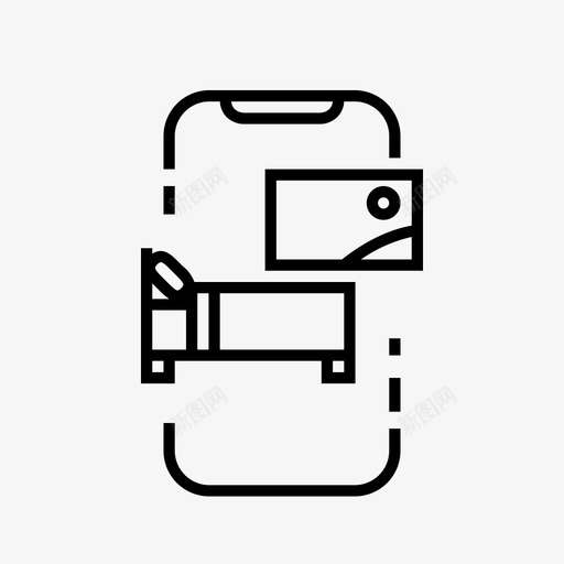 bnb住宿和早餐预订图标svg_新图网 https://ixintu.com bnb icon1 云 住宿和早餐 手机 酒店 预订