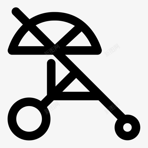 婴儿推车椅子移动图标svg_新图网 https://ixintu.com 婴儿必备品 婴儿推车 椅子 移动 轮子