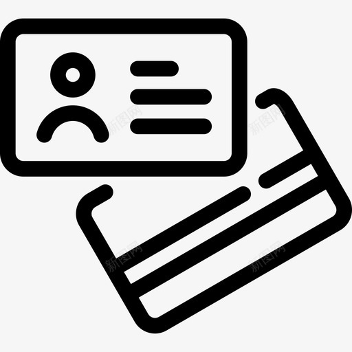 演示卡和信用卡演示卡线性图标svg_新图网 https://ixintu.com 演示卡 演示卡和信用卡 线性