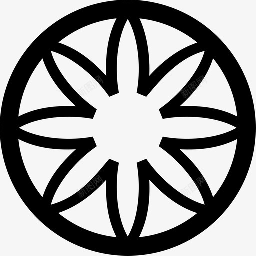 轮缘饰物车轮图标svg_新图网 https://ixintu.com 车轮 轮缘 饰物