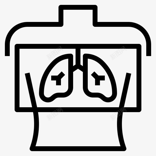 x光检查诊断图标svg_新图网 https://ixintu.com x光 健康 扫描 检查 甜食和甜点 肺部 诊断