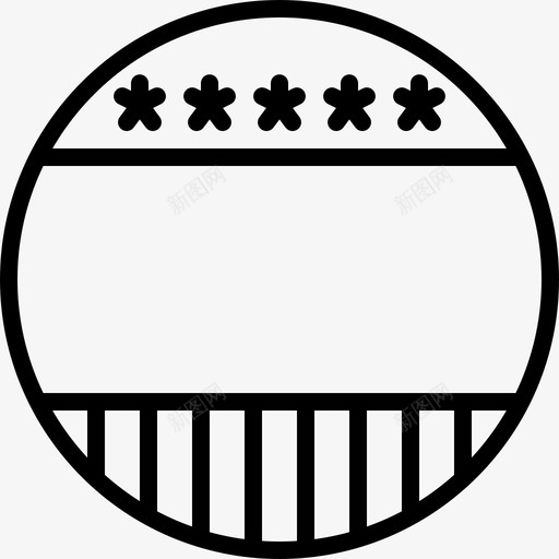 徽章劳工星星图标svg_新图网 https://ixintu.com 五一节 劳工 工人 徽章 星星 条纹