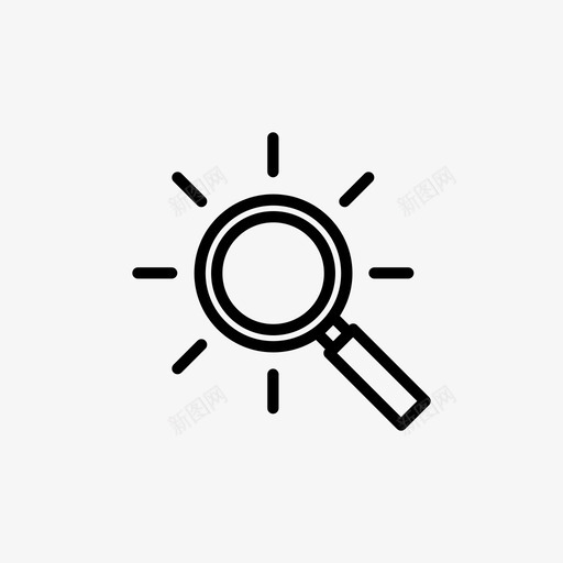 研究探索发现图标svg_新图网 https://ixintu.com 发现 商业图标 探索 放大镜 研究 视图