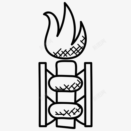 火焰危险标志野火图标svg_新图网 https://ixintu.com 危险标志 工业涂鸦图标 火焰 野火