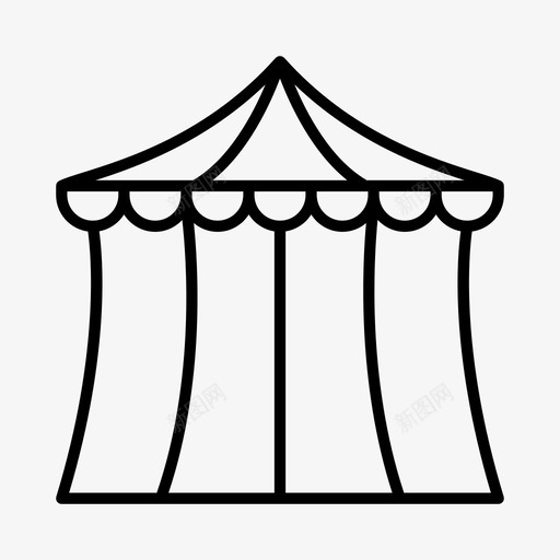 马戏团帐篷游乐园嘉年华图标svg_新图网 https://ixintu.com 嘉年华 嘉年华和马戏团 游乐园 游乐场 表演场 马戏团帐篷