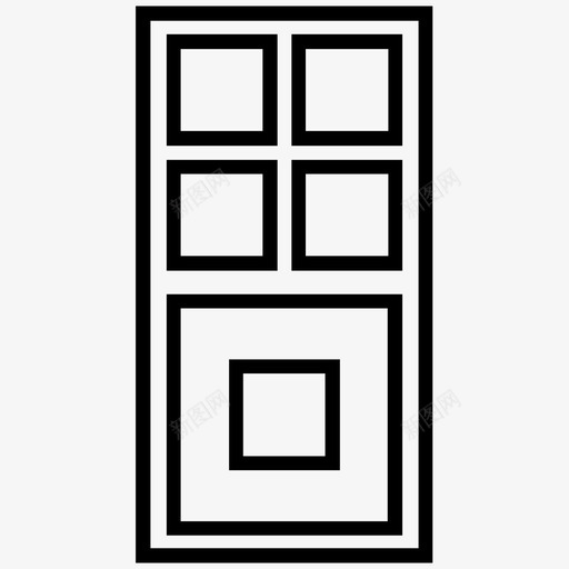 门箱子房间图标svg_新图网 https://ixintu.com 房间 窗户 箱子 门