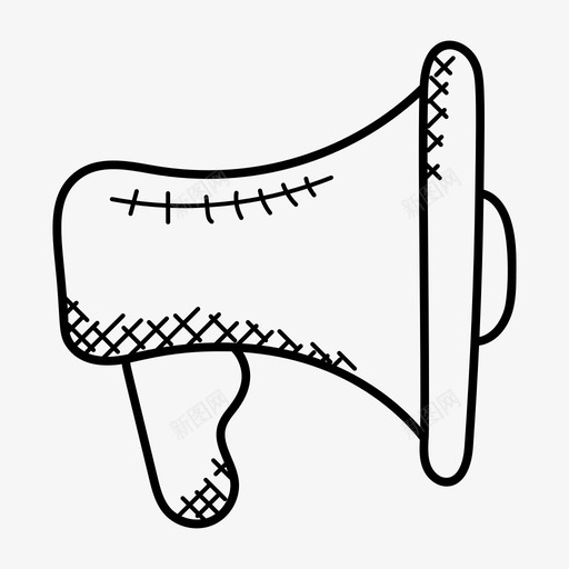扩音器公告工具音箱图标svg_新图网 https://ixintu.com 公告工具 媒体涂鸦图标 扩音器 音箱