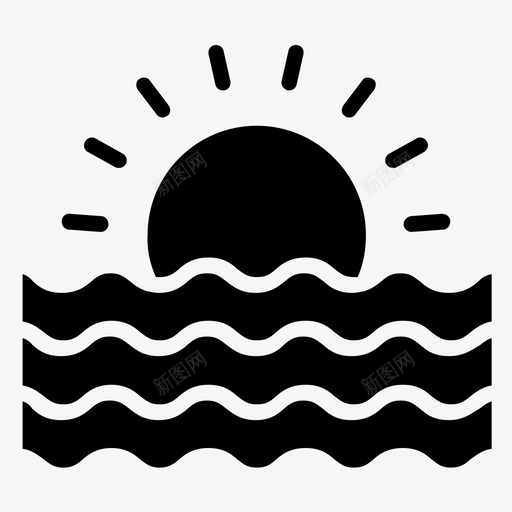 开斋节斋月太阳图标svg_新图网 https://ixintu.com 太阳 开斋节 斋月 斋月铭文 日落
