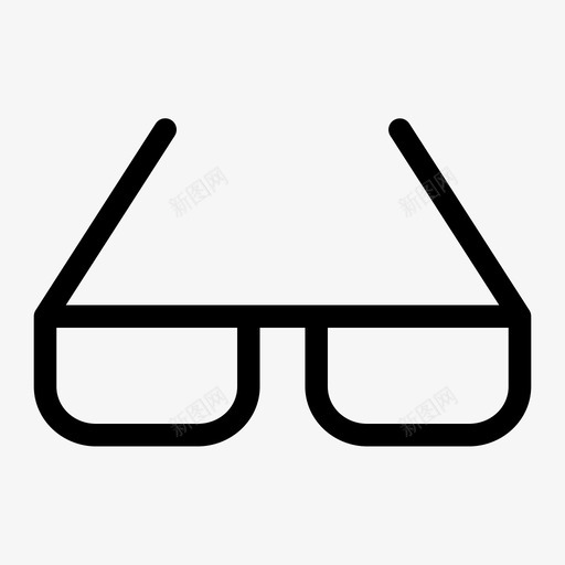 眼镜时尚镜片图标svg_新图网 https://ixintu.com 光学 教育 时尚 眼镜 镜片