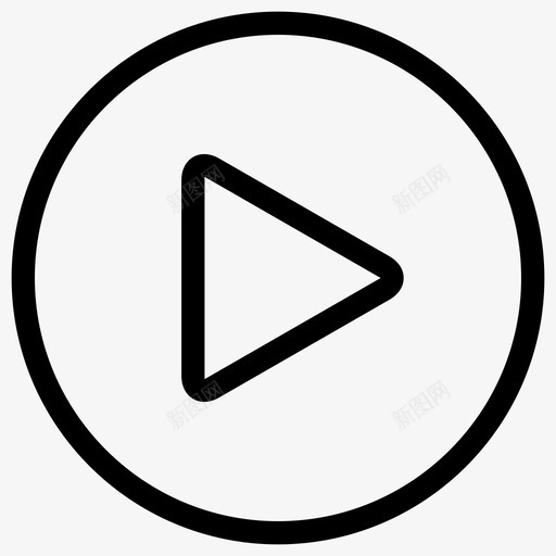 视频媒体播放图标svg_新图网 https://ixintu.com 媒体 播放 播放器 视频 高品质线路图标