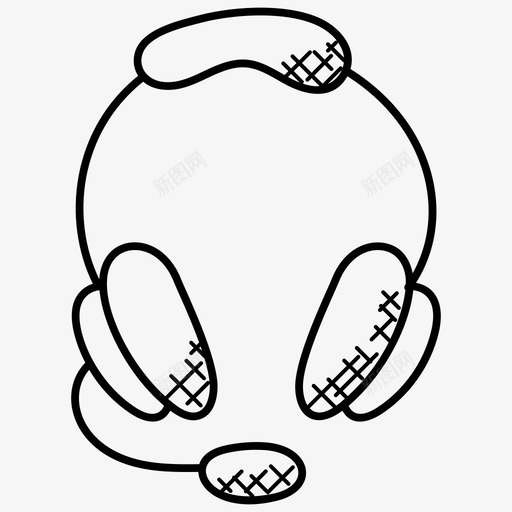 客户支持呼叫中心客户服务图标svg_新图网 https://ixintu.com 呼叫中心 客户支持 客户服务 电话营销 耳机 通信涂鸦图标