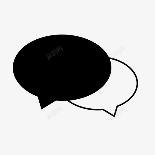 标注语音气泡呼喊图标svg_新图网 https://ixintu.com 呼喊 标注 语音气泡