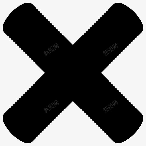 乘法交叉否定图标svg_新图网 https://ixintu.com 乘法 交叉 否定 数学 退出