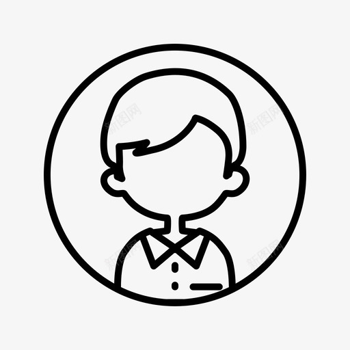 儿童化身身份图标svg_新图网 https://ixintu.com 个人资料 化身 图片儿童 照片 男子 身份